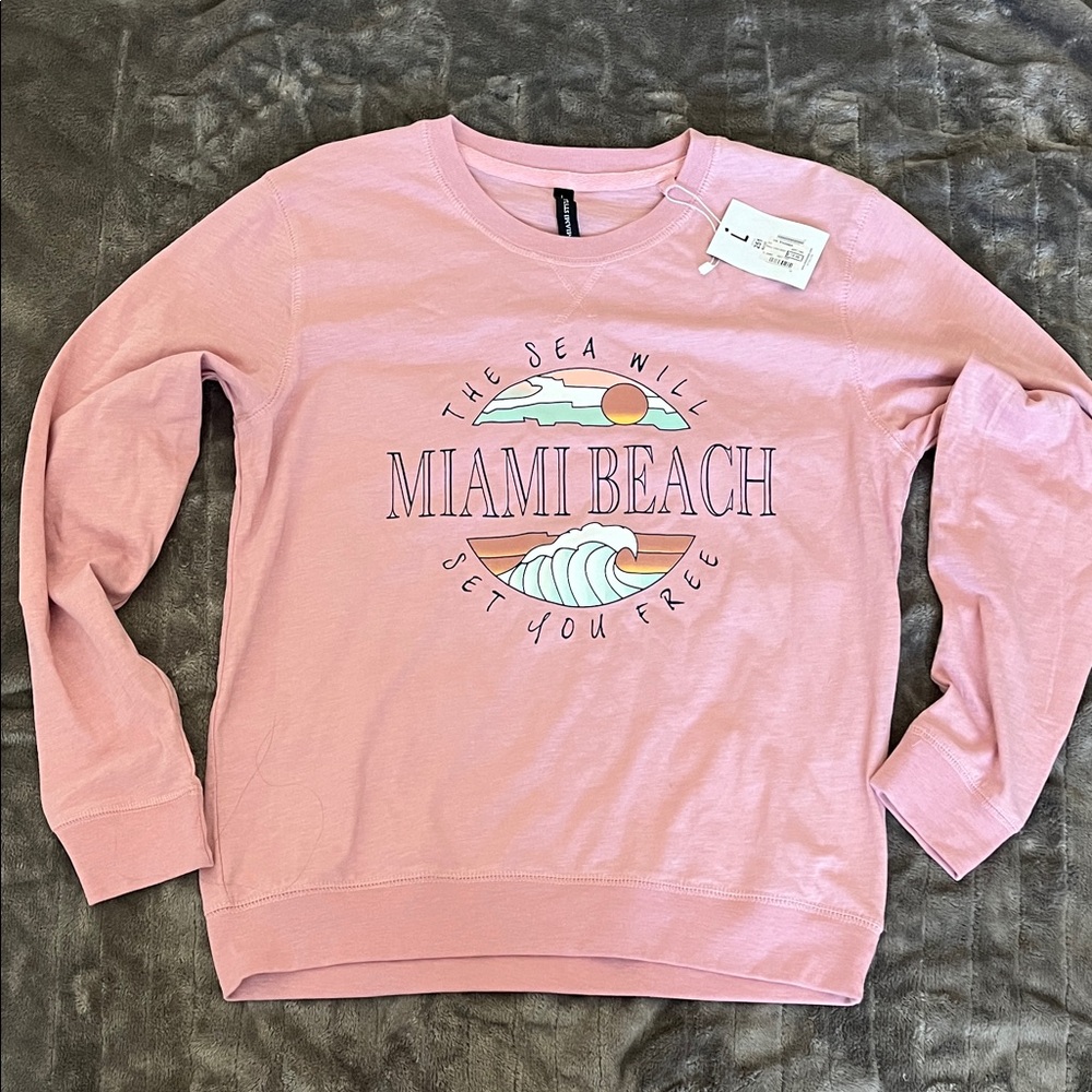 Miami Style Pink Long Sleeve Tee
